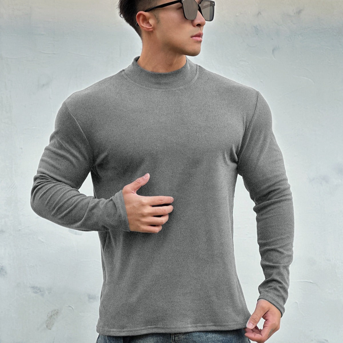 Double - sided Dralon Euro Turtleneck Long Sleeve Bottoming Shirt - Magnoir | Premium Men's Fashion