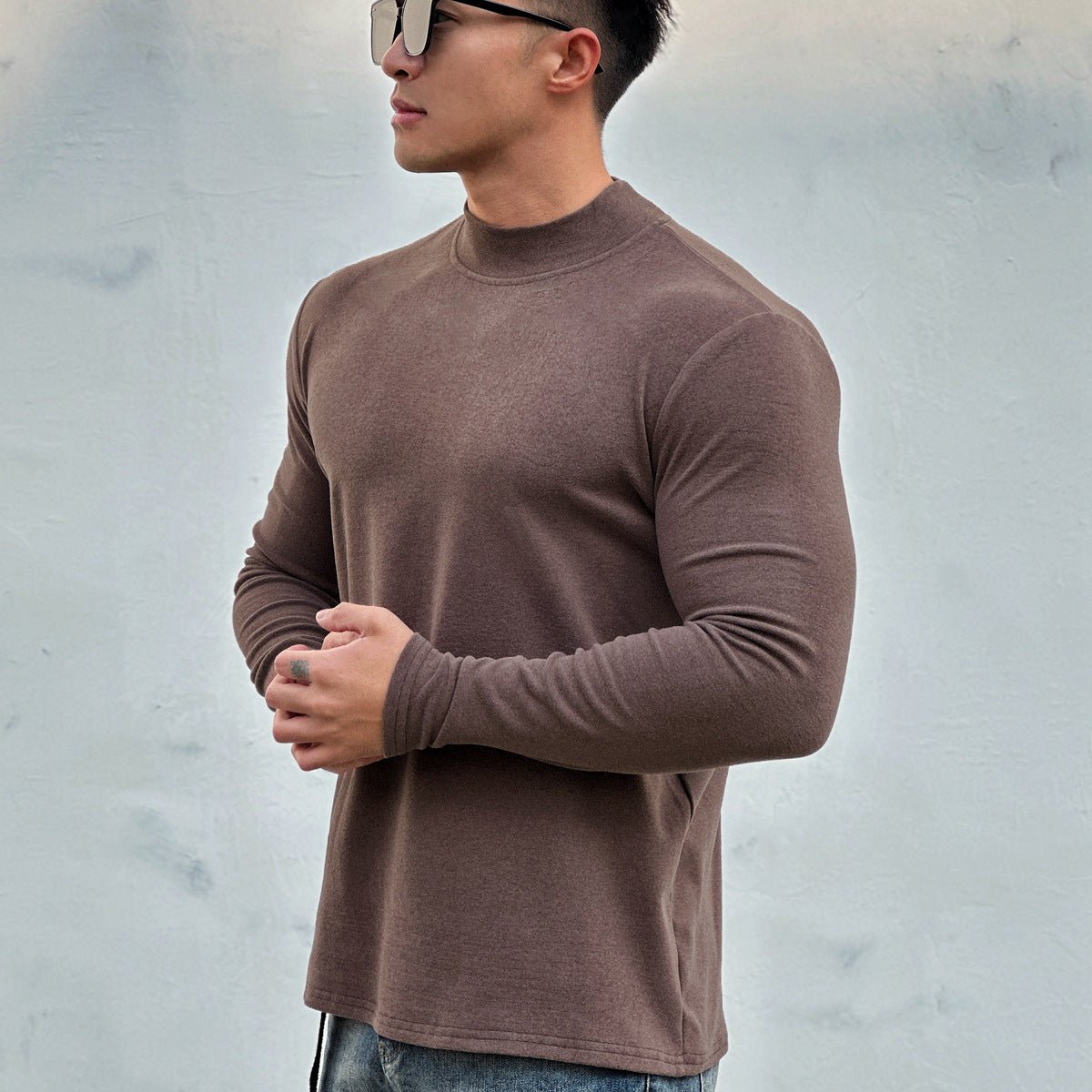 Double - sided Dralon Euro Turtleneck Long Sleeve Bottoming Shirt - Magnoir | Premium Men's Fashion