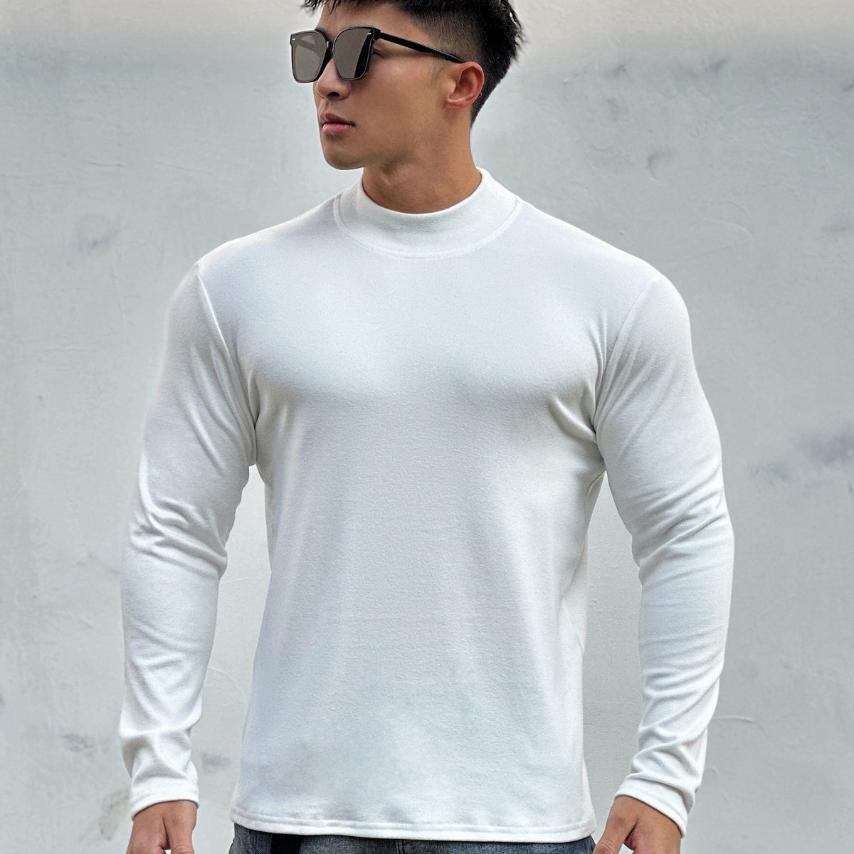 Double - sided Dralon Euro Turtleneck Long Sleeve Bottoming Shirt - Magnoir | Premium Men's Fashion