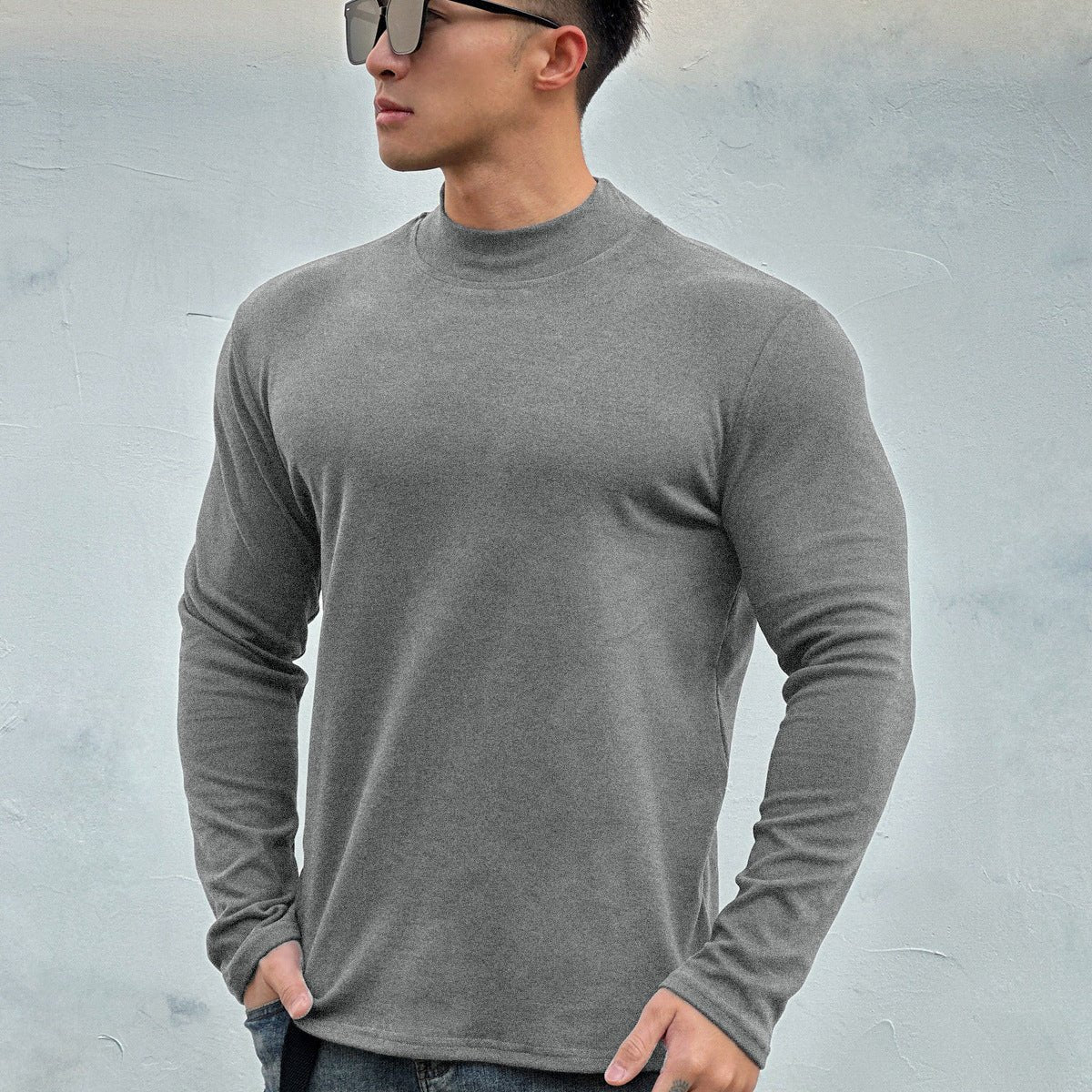 Double - sided Dralon Euro Turtleneck Long Sleeve Bottoming Shirt - Magnoir | Premium Men's Fashion