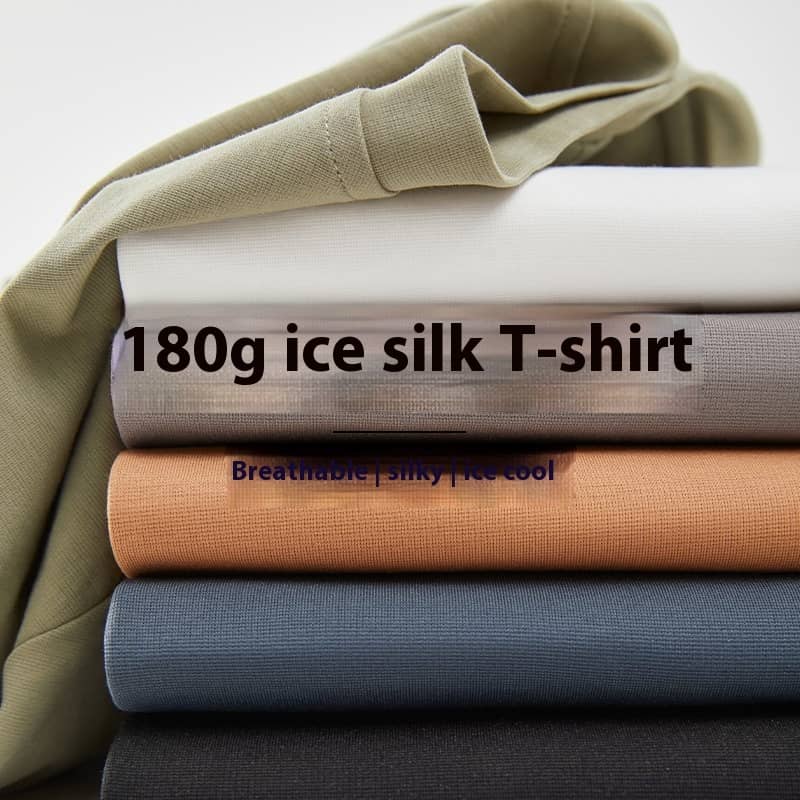 Ice Silk Thin Short Sleeve Men's Cool Solid Color - Magnoir | Premium Men's Fashion