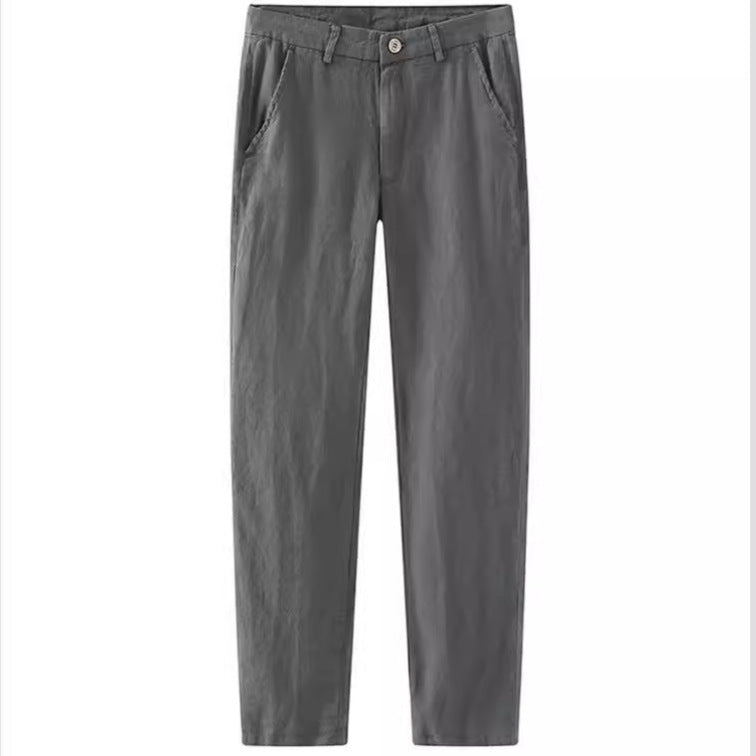 Lightweight Linen Blend Pants - Casual Relaxed Fit Trousers - Magnoir | Premium Men's Fashion