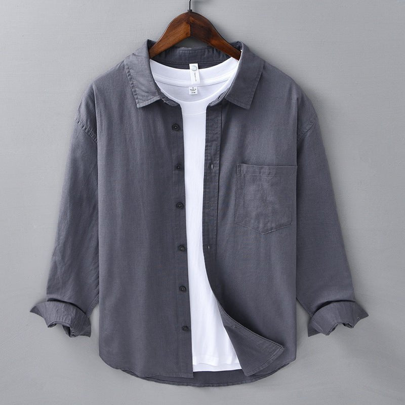 Long Linen Sleeves Casual All - matching Cotton Linen Shirt - Magnoir | Premium Men's Fashion